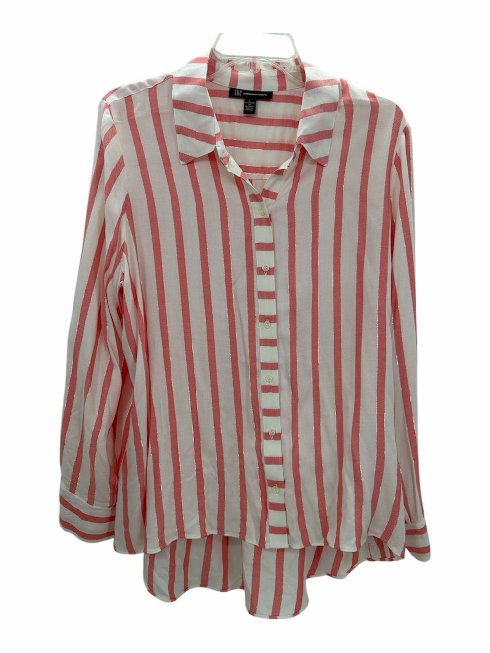 I.N.C International Concepts Long Sleeve Button Up Ladies Top Size Large NWT